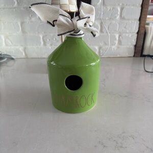 Green Ceramic Shamrock Birdhouse